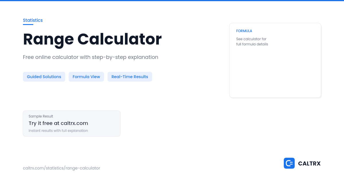 Range Calculator – Spread and Midpoint of Data | CALTRX
